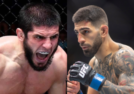 A la izquierda, Islam Makhachev. A la derecha, Ilia Topuria
