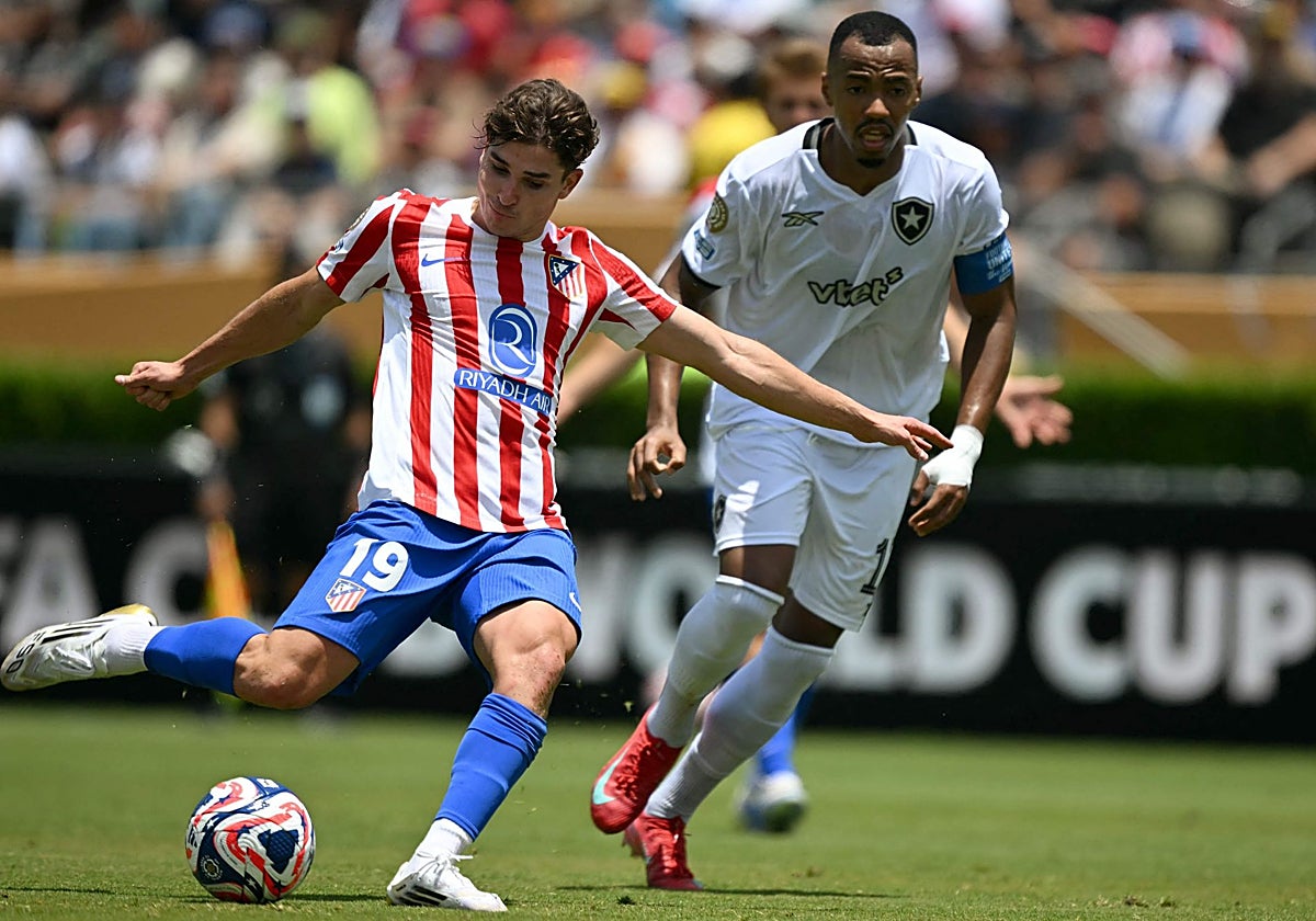 Momento del partido entre Atlético y Botafogo