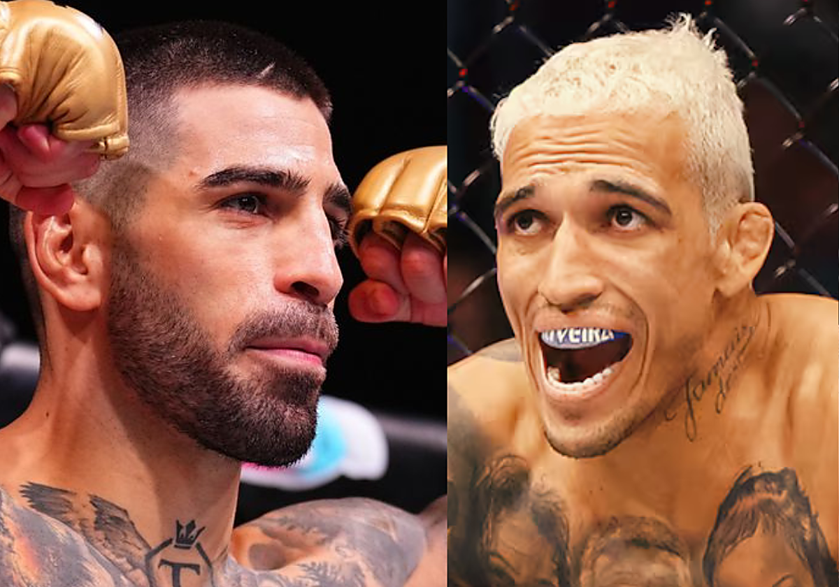 A la izquierda, Ilia Topuria. A la derecha, Charles Oliveira