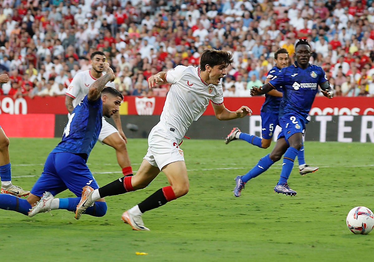 Juanlu, durante el Sevilla-Getafe de la pasada temporada
