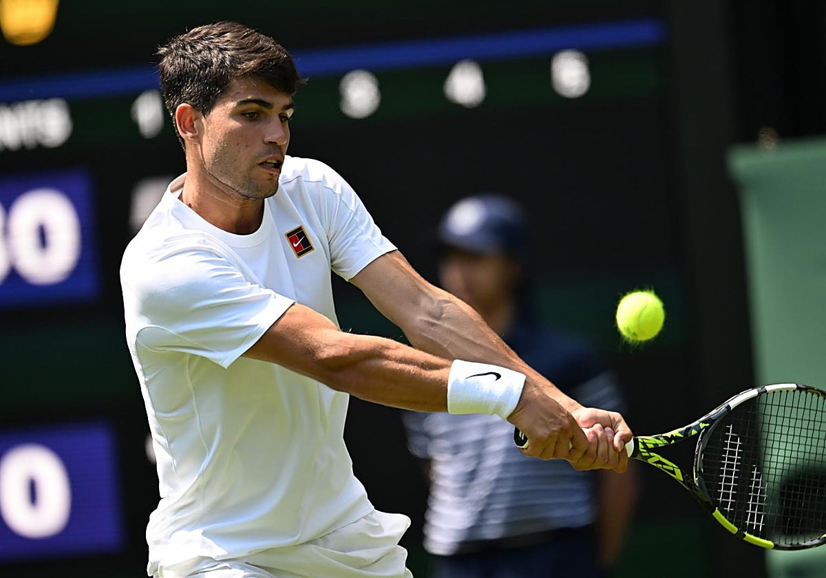 Todas las estadísticas del partido entre Alcaraz y Tarvet de Wimbledon