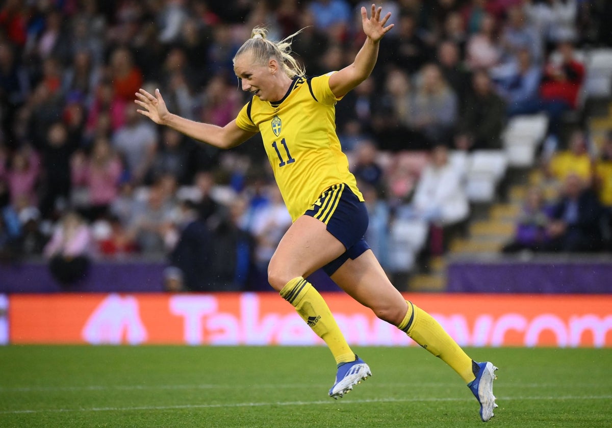 Stina Blackstenius, durante la Eurocopa