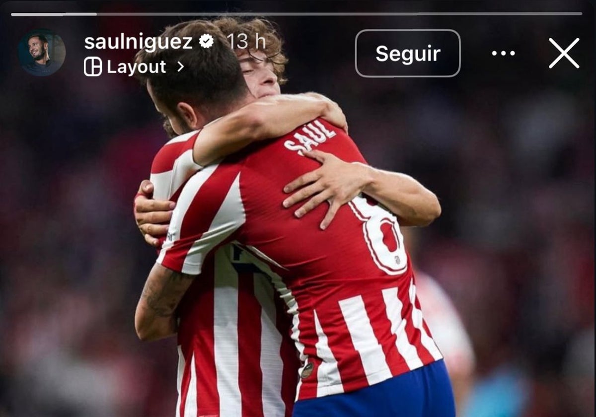 Saúl Ñíguez a Rodrigo Riquelme: «¡Mucha suerte animal!»