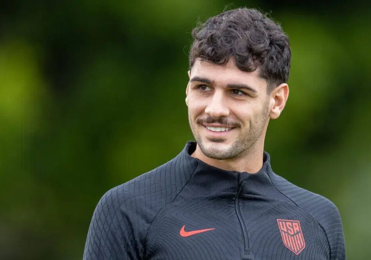 Johnny Cardoso, en un entrenamiento con la selección de Estados Unidos