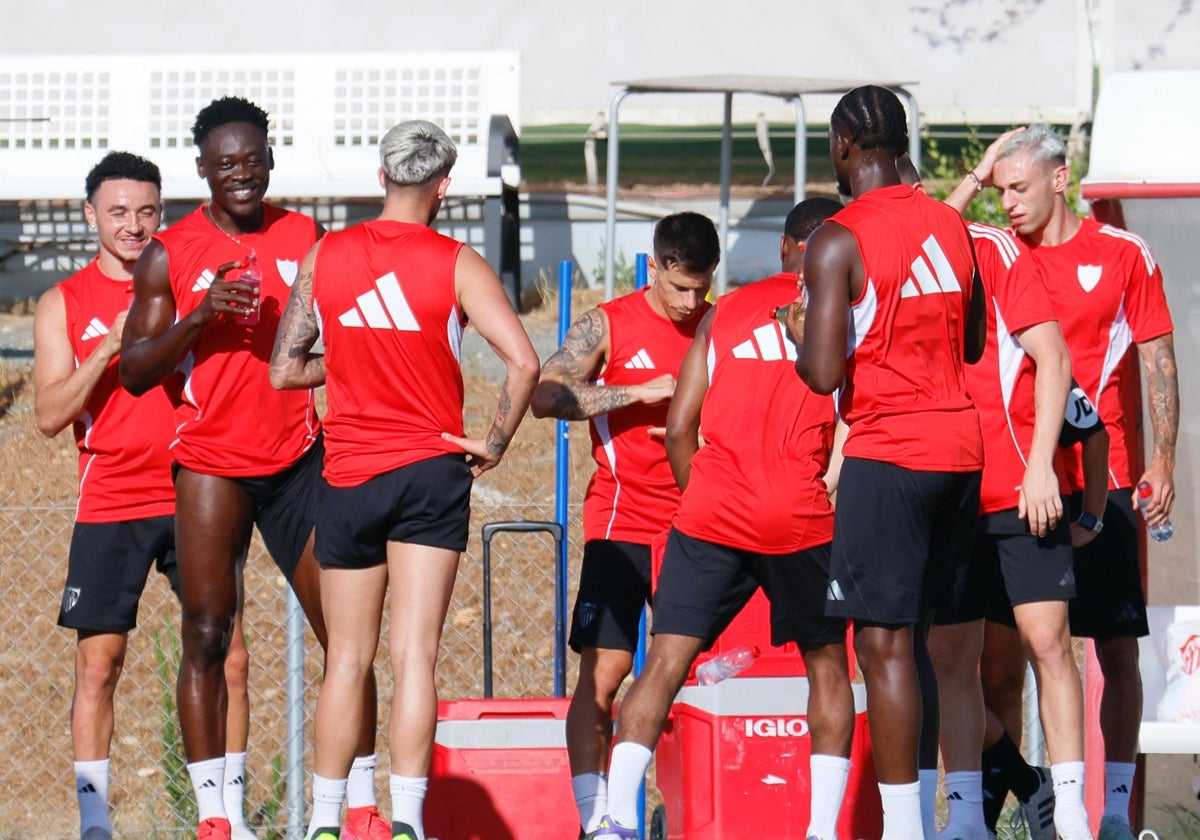 Sesión de entrenamiento del Sevilla FC