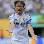 La triste despedida de Modric en su último partido con el Madrid