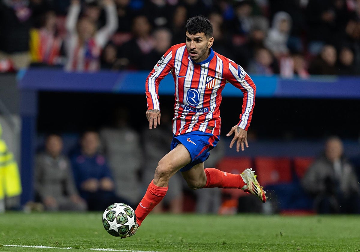 Correa, durante su último encuentro en Champions con el Atlético