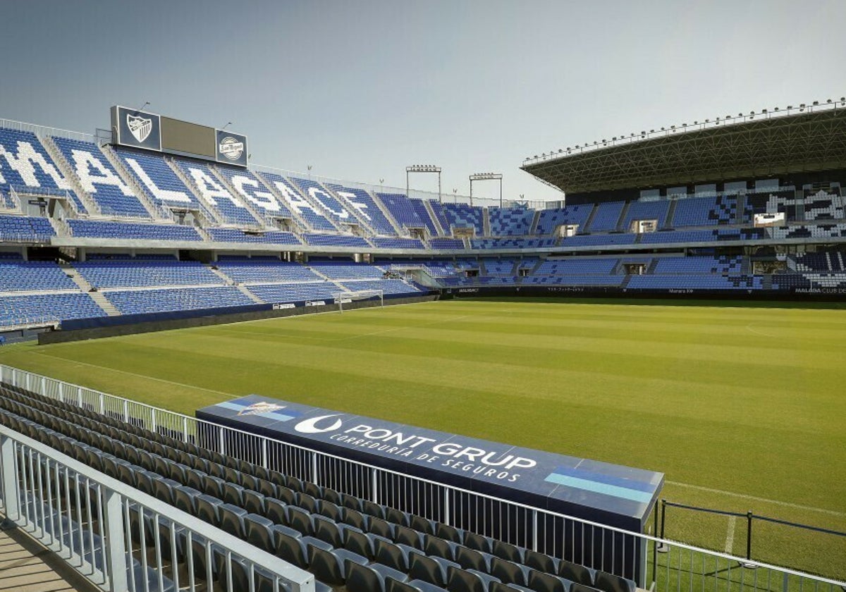 Estadio de La Rosaleda, en Málaga