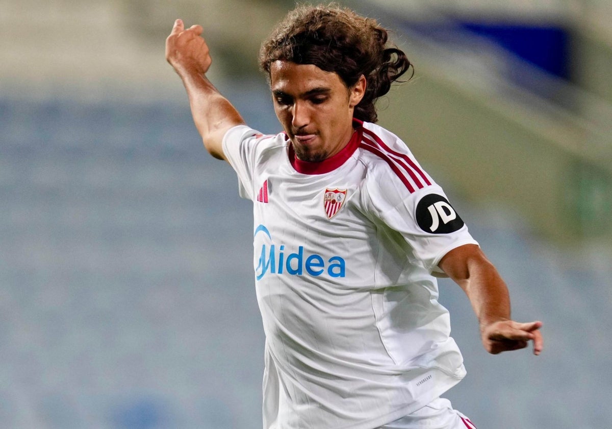 Nico Guillén, durante el amistoso del Sevilla contra el Birmingham City