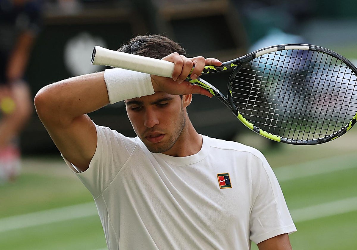 Alcaraz, en la final de Wimbledon