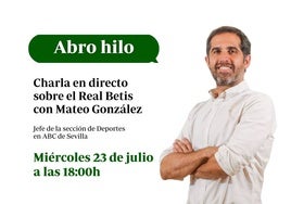 Mateo González responde tus preguntas sobre el Real Betis en el encuentro exclusivo 'Abro hilo' de +Palmera