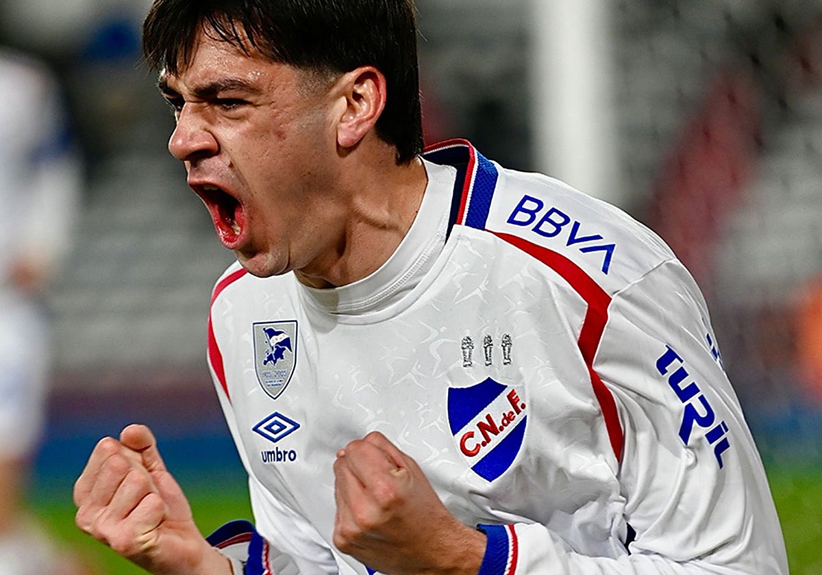 Gonzalo Petit, en un partido con Nacional de Montevideo