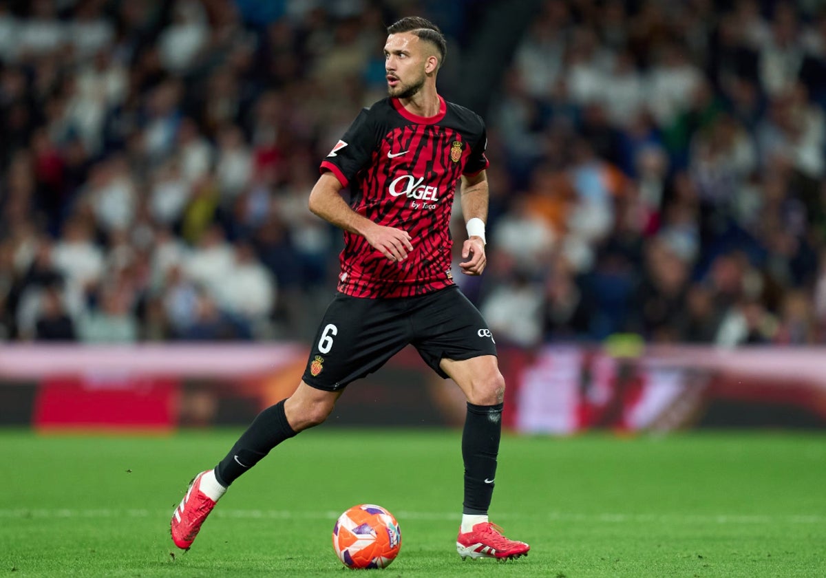 Copete, en un partido con el Mallorca