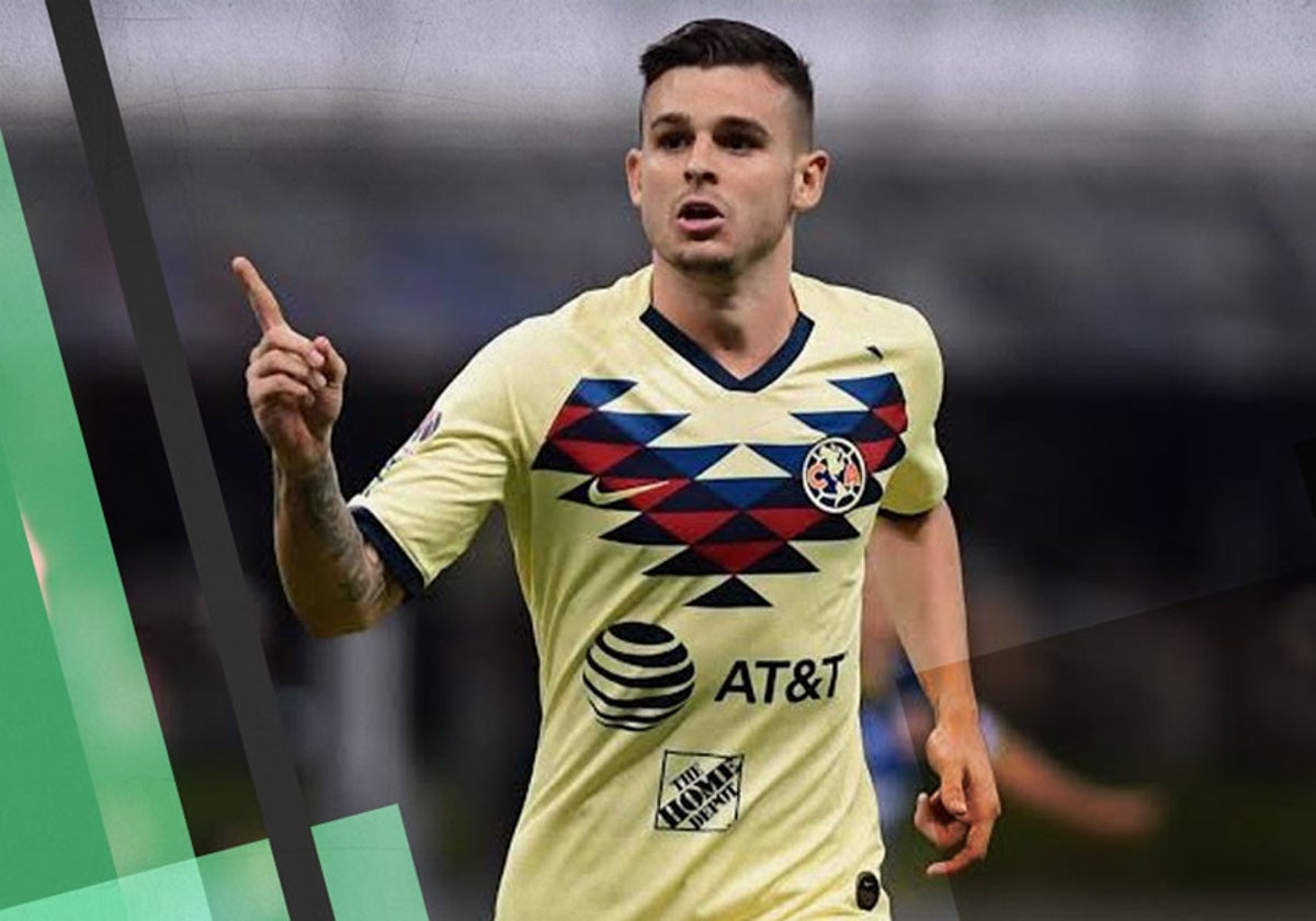 Benedetti celebra un gol en su etapa en el Club América