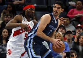 Santi Aldama, en un partido con los Grizzlies