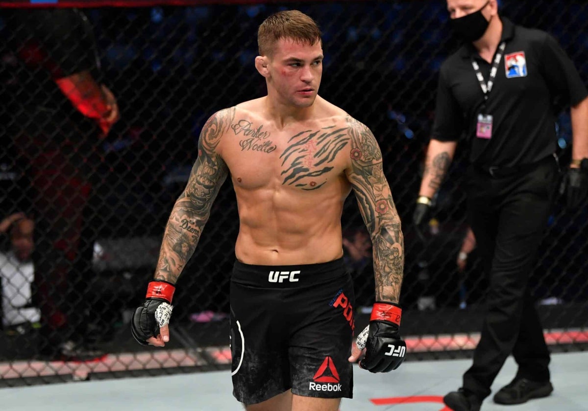 Dustin Poirier, durante un combate