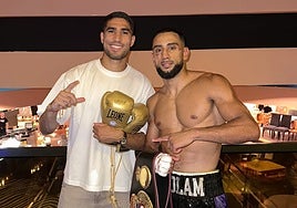 Moussa Gholam arrasa a su rival y defiende su título de la WBA junto Achraf Hakimi