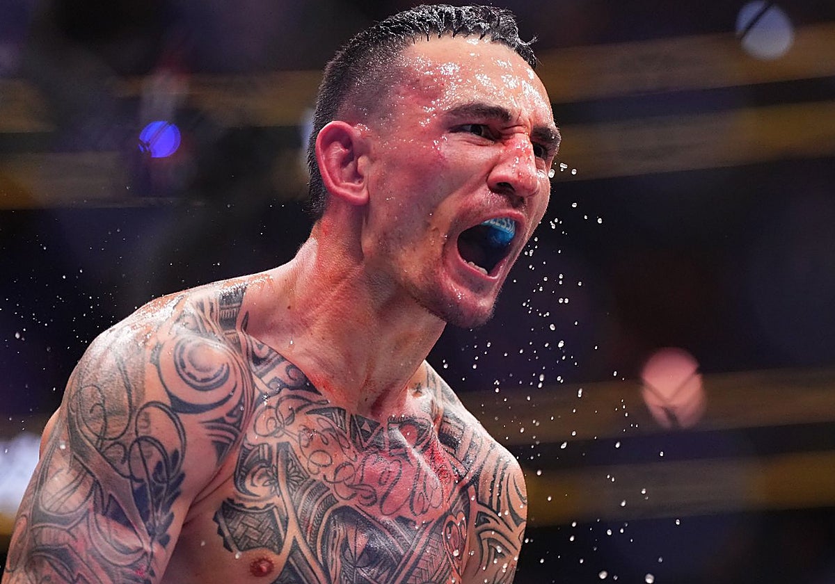 Max Holloway tras noquear a Justin Gaethje en el último segundo