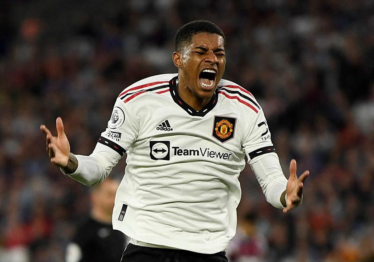 Rahford, durante un partido con el Manchester United