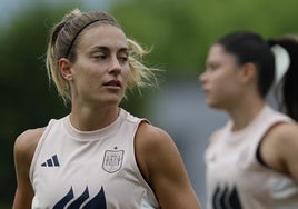 Alexia Putellas durante un entrenamiento de España