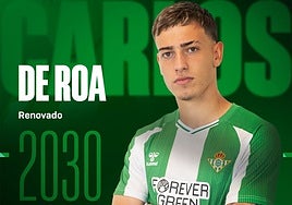 El canterano Carlos de Roa, amplía su contrato hasta 2030
