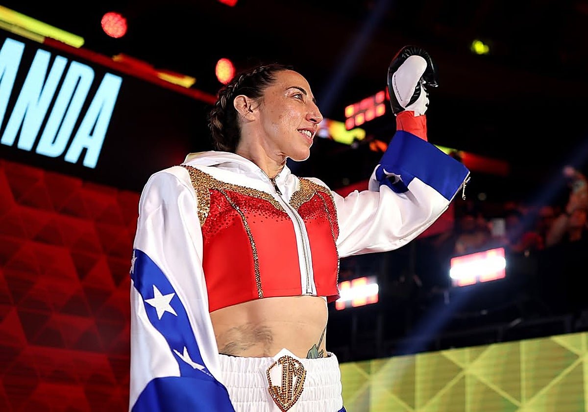 Jennifer Miranda en su salida en el Madison Square Garden