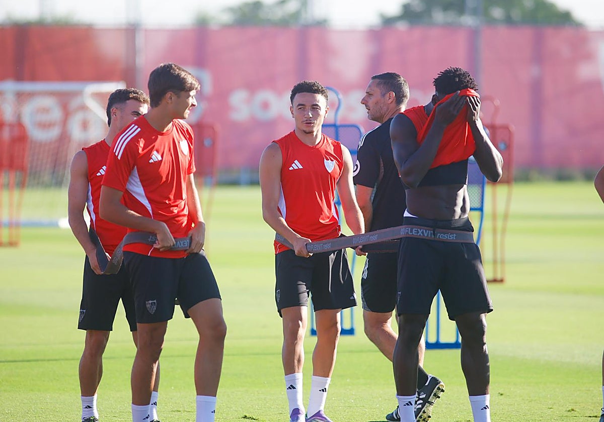 Rubén Vargas, en un momento del entrenamiento del miércoles