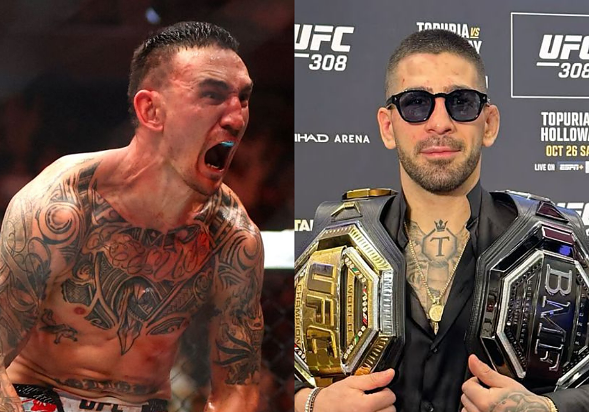 A la izquierda, Max Holloway. A la derecha, Ilia Topuria