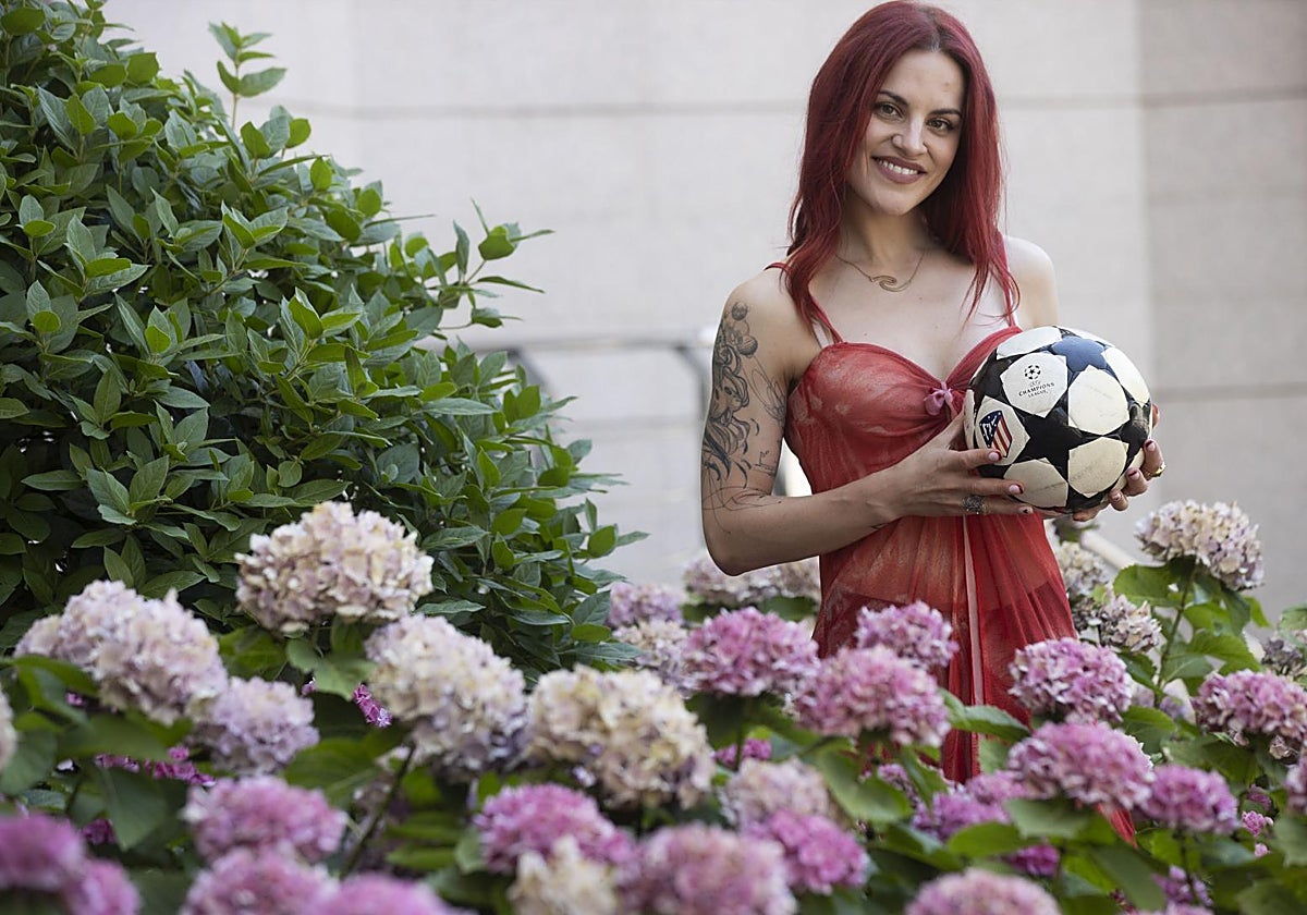 Sara García, durante la entrevista con ABC