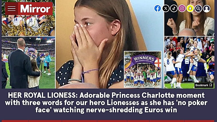 Web del Mirror a primera hora del lunes