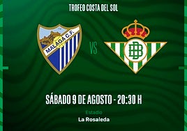 El Betis pone a la venta las entradas para el amistoso ante el Málaga en La Rosaleda