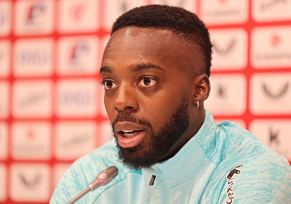 Iñaki Williams, en su primera rueda de prensa como capitán del Athletic