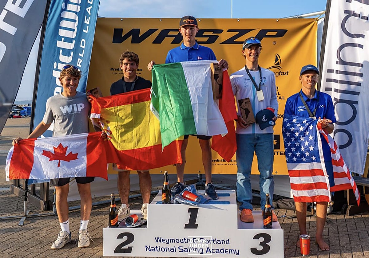 Pablo Astiazarán y Antonio Gasperini, segundo y tercero en el podio del mundial