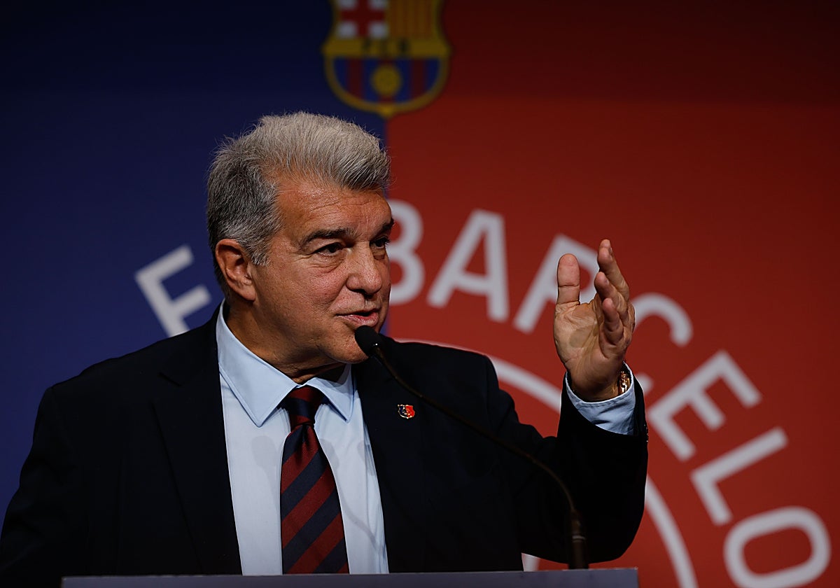 Joan Laporta, presidente del Barcelonaa