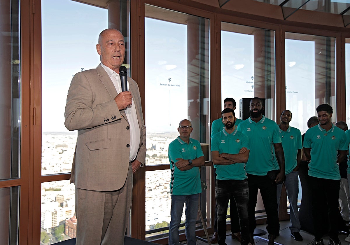 Pedro Fernández, el día de la presentación del equipo del curso 2024-2025 en Torre Sevilla