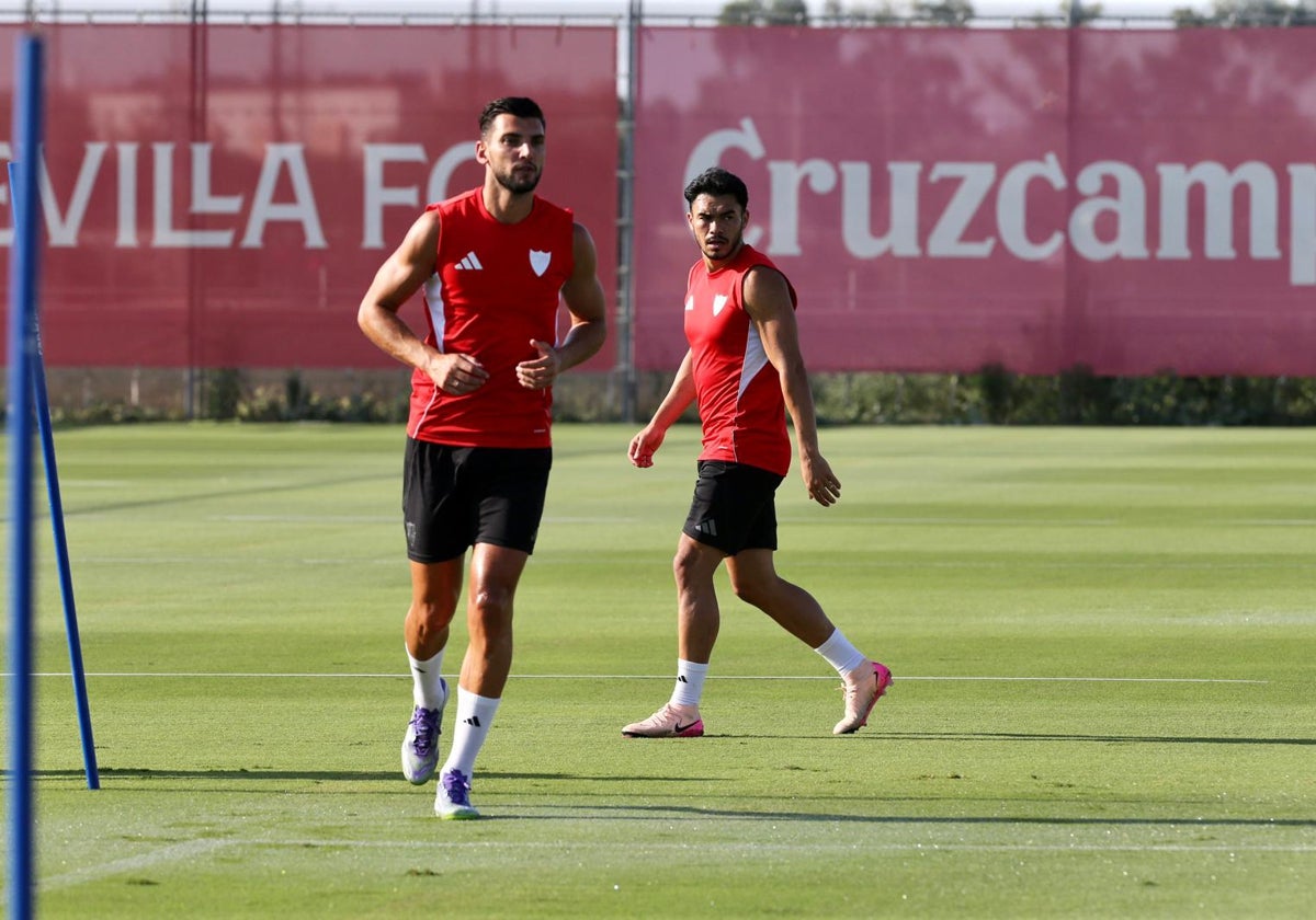 Rafa Mir, durante uno de los últimos entrenamientos en la ciudad deportiva