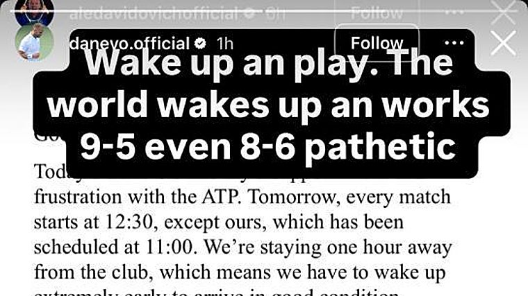 El palo de Dani Evans a Davidovich por su crítica al horario de su partido: «Levántate y juega»