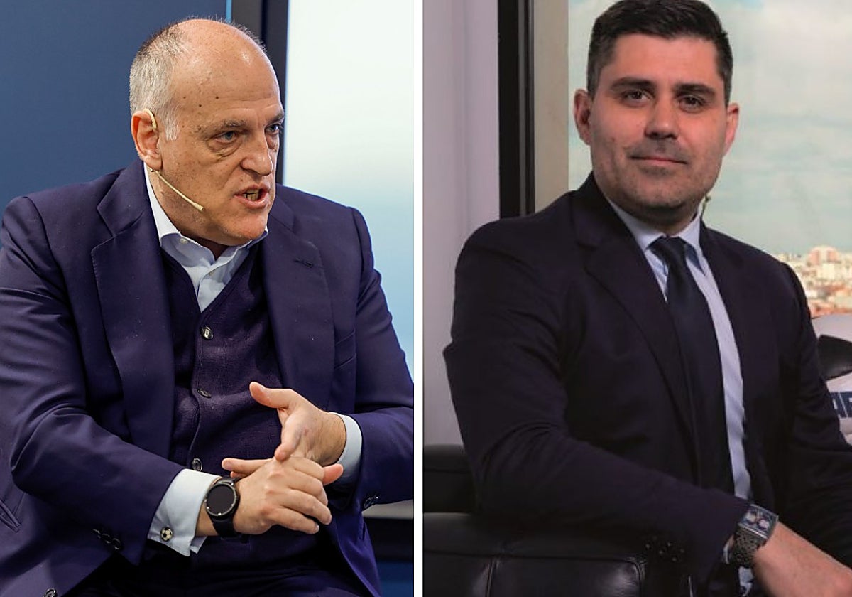 Javier Tebas y David Aganzo