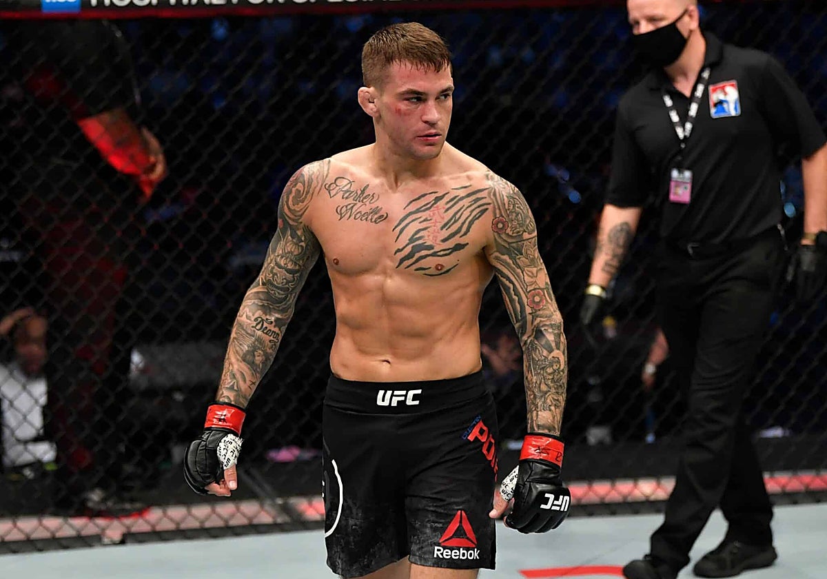 Dustin Poirier, durante un combate