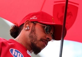 Hamilton, durante el GP de Hungría