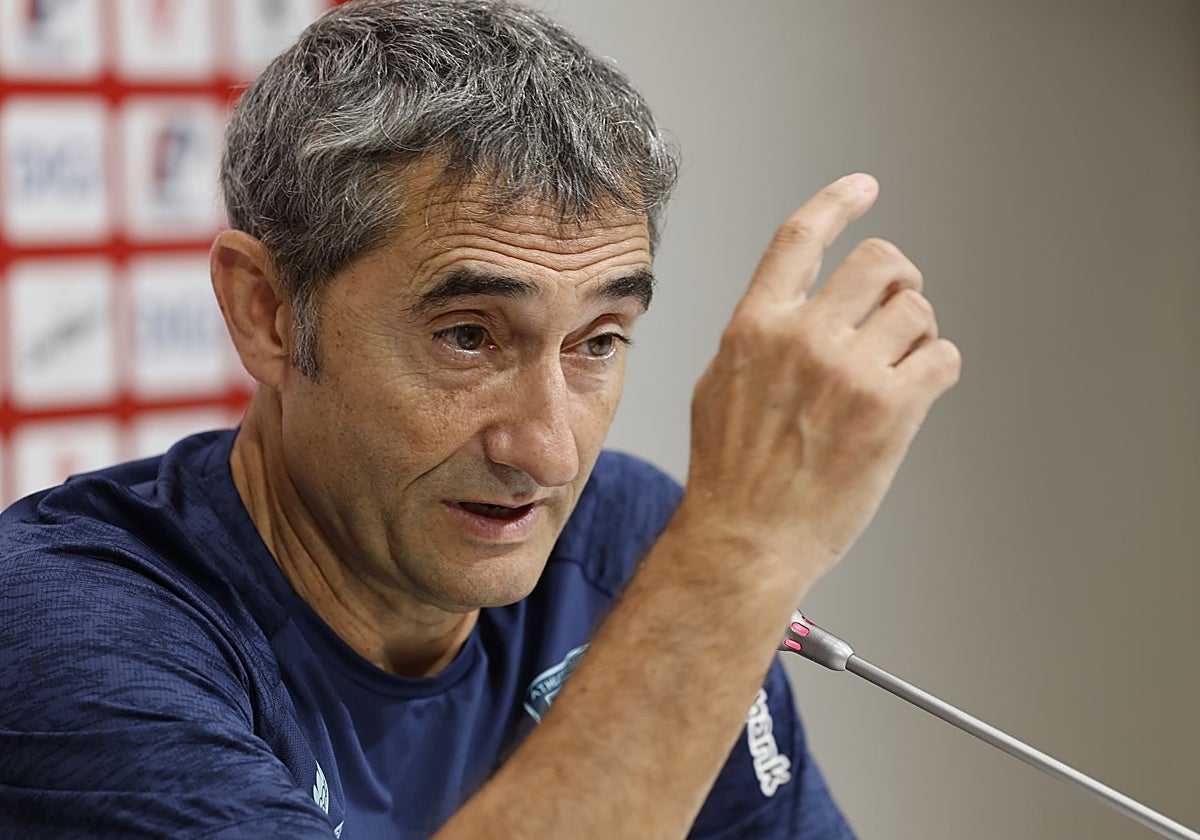El entrenador del Athletic, Ernesto Valverde