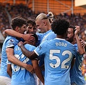 El City arranca con fuerza y golea al Wolverhampton