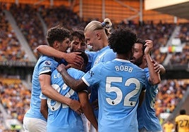 El City arranca con fuerza y golea al Wolverhampton