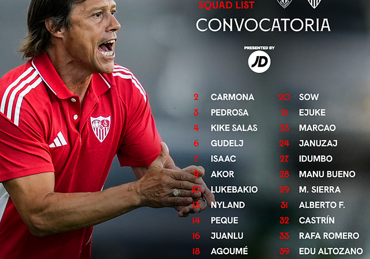 Imagen de la convocatoria del Sevilla