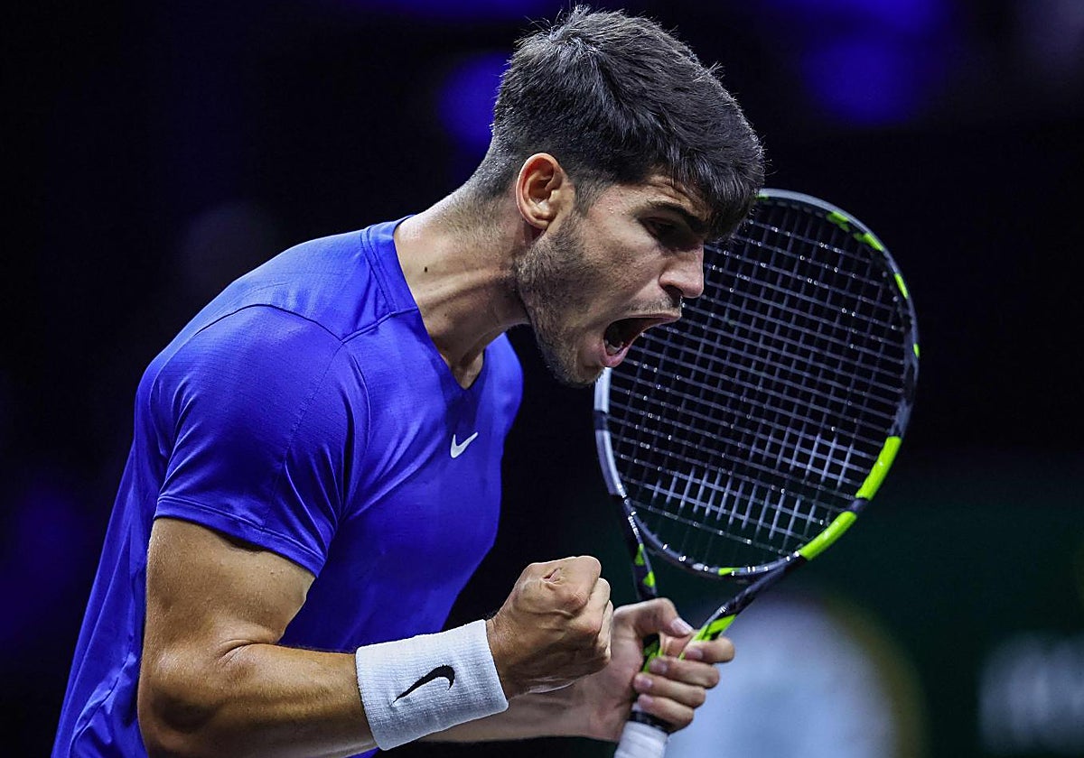 Alcaraz, durante la Laver Cup de 2024