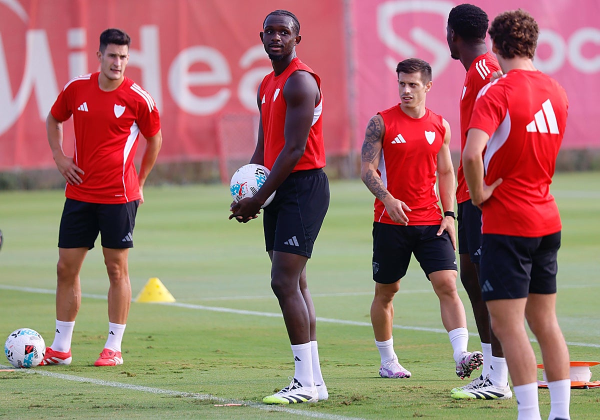 Nianzou, durante el entrenamiento de este viernes