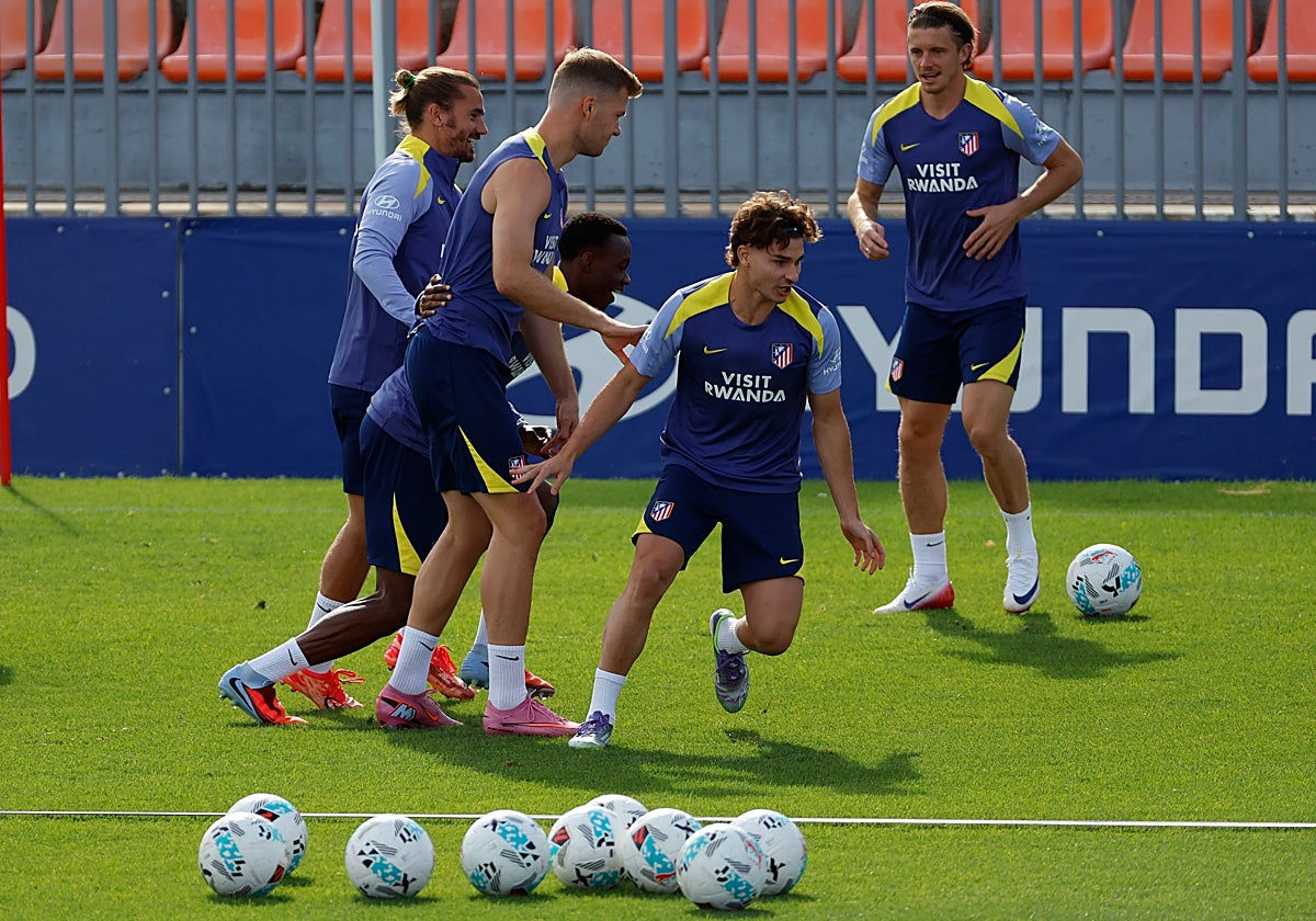 Entrenamiento del Atlético de Madrid de este viernes