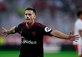 Alfon debuta con gol y adelantando al Sevilla en Montilivi