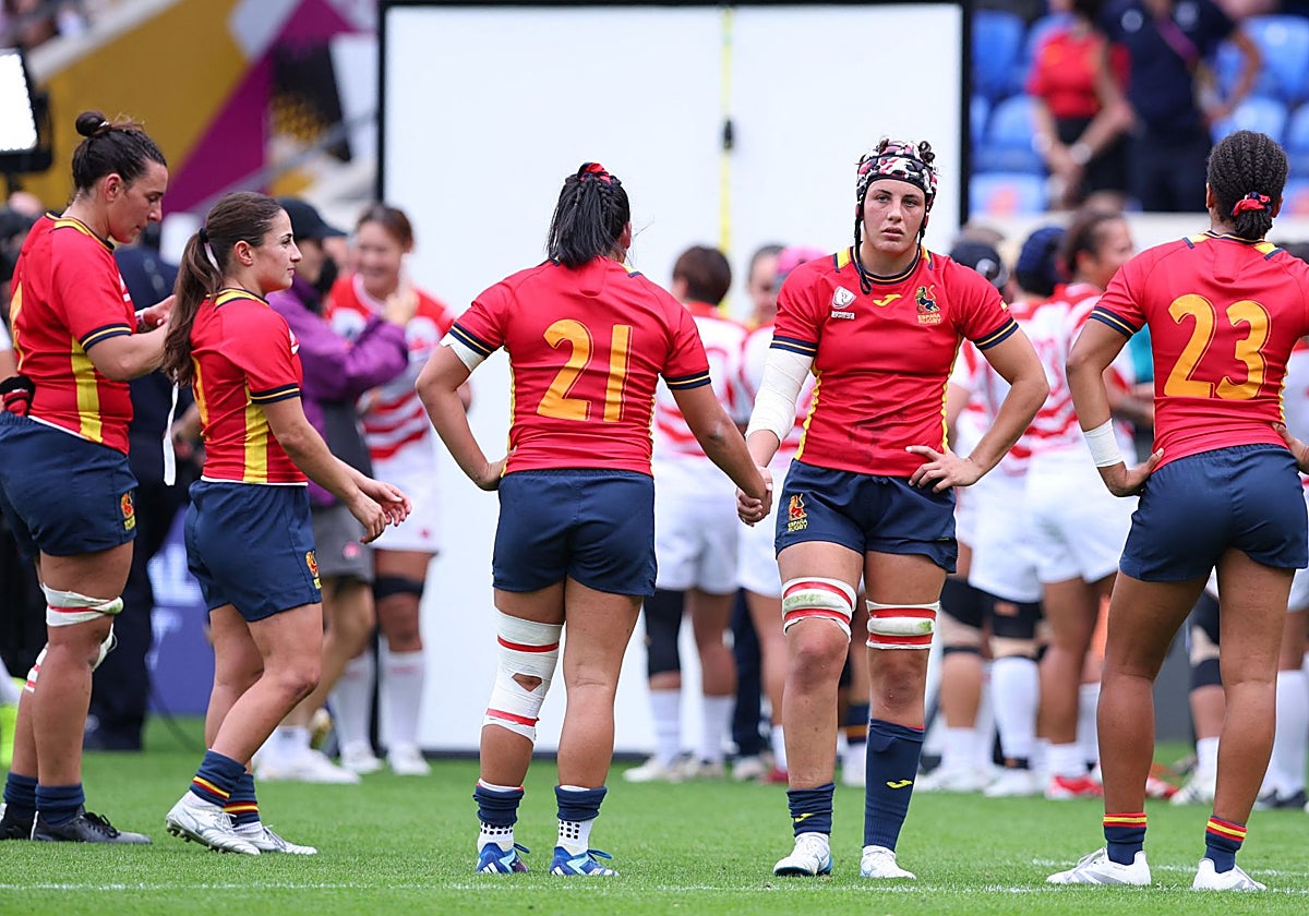 Las jugadoras españolas, tras la derrota