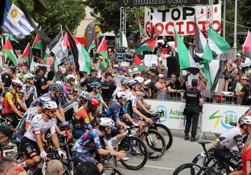Las protestas pro-Palestina ponen en peligro el final de la Vuelta